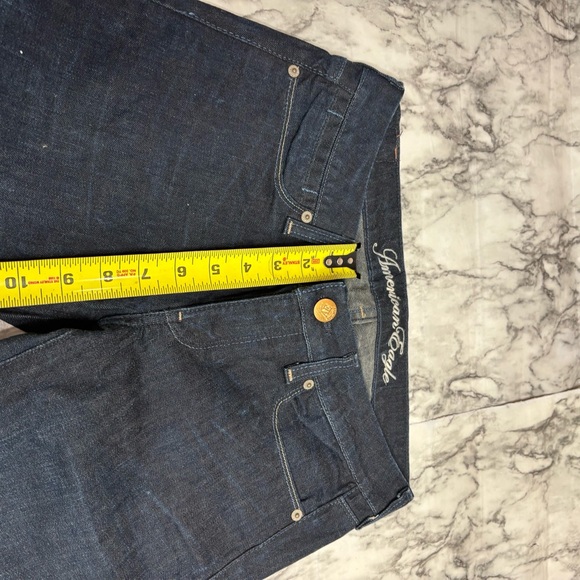 American Eagle vintage Y2K real flare dark Wash denim jeans size 6 - Picture 4 of 7